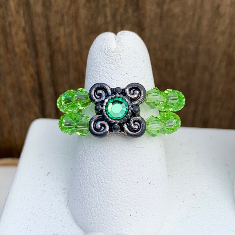 Swarovski Chrystal double band Ring, all sizes!